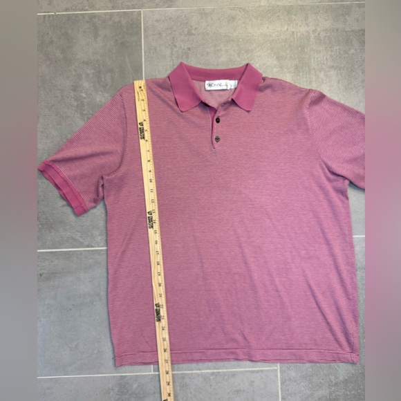 St. Croix Knit Striped Purple Polo Shirt - Men’s Large - Made in USA - Picture 3 of 7